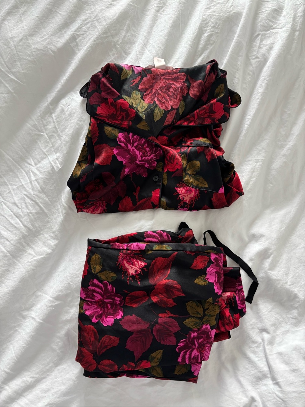 Victoria's Secret Signature Satin Long Pajama Set